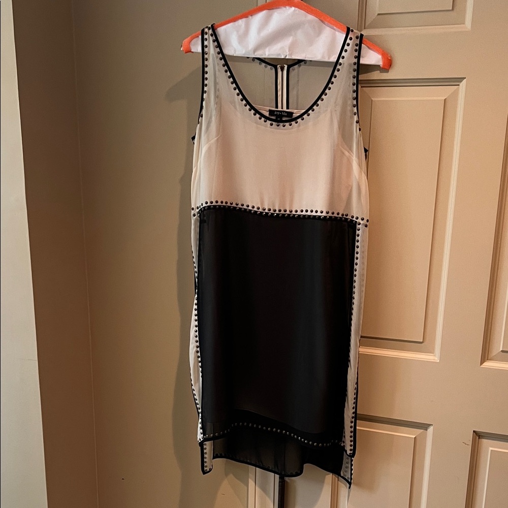 Elegant Black and Cream Women's Cocktail Dress